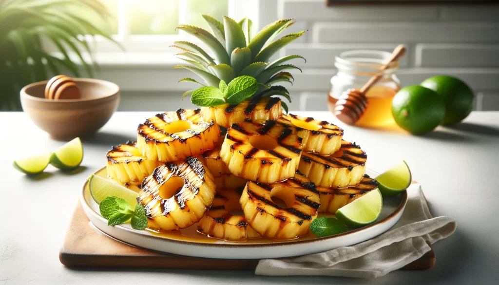 Grilled Pineapple with Honey and Lime Ai image 1