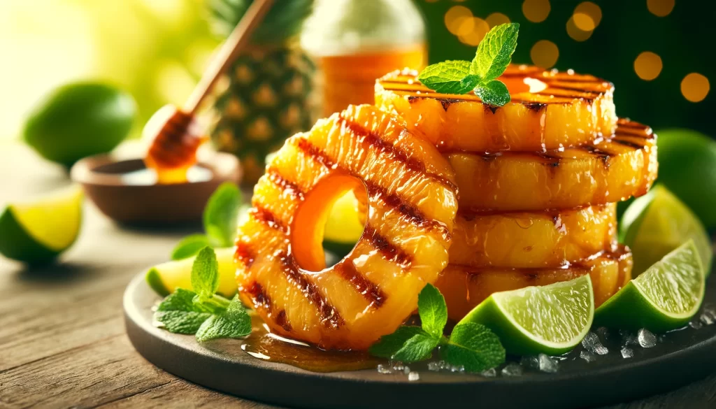 Grilled Pineapple with Honey and Lime Ai image 2