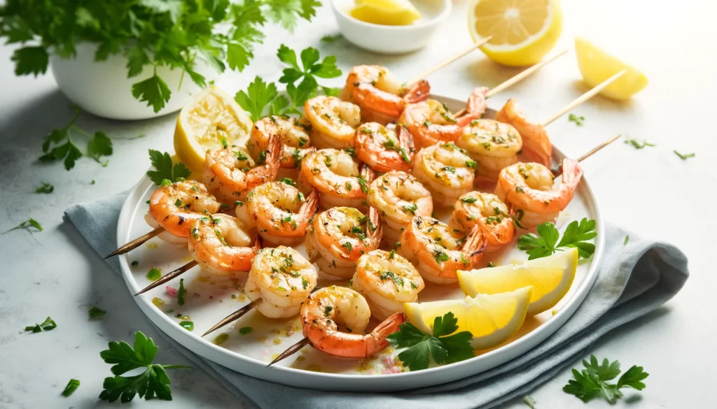 Lemon Garlic Shrimp Skewers Ai image 1