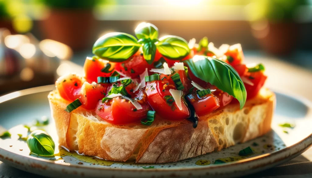 Tomato Basil Bruschetta Ai generated image 2