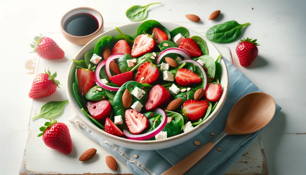 strawberry spinach salad image