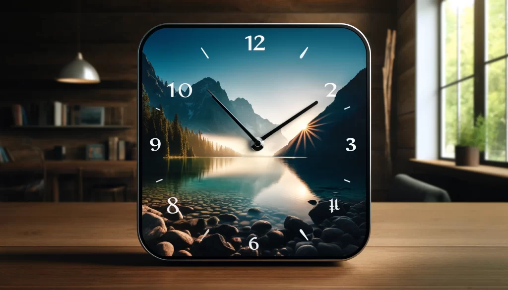 Customized Wall Clock with Photo Background Ai generated image 4