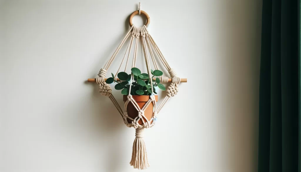 Macramé Plant Hanger Ai generated 3