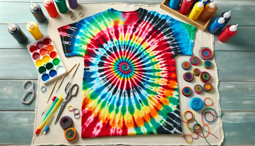 Tie dye t shirt an Ai generated image